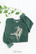 HOLD YOUR HORSES Mineral Graphic Sweatshirt: DUSTY FOREST / M