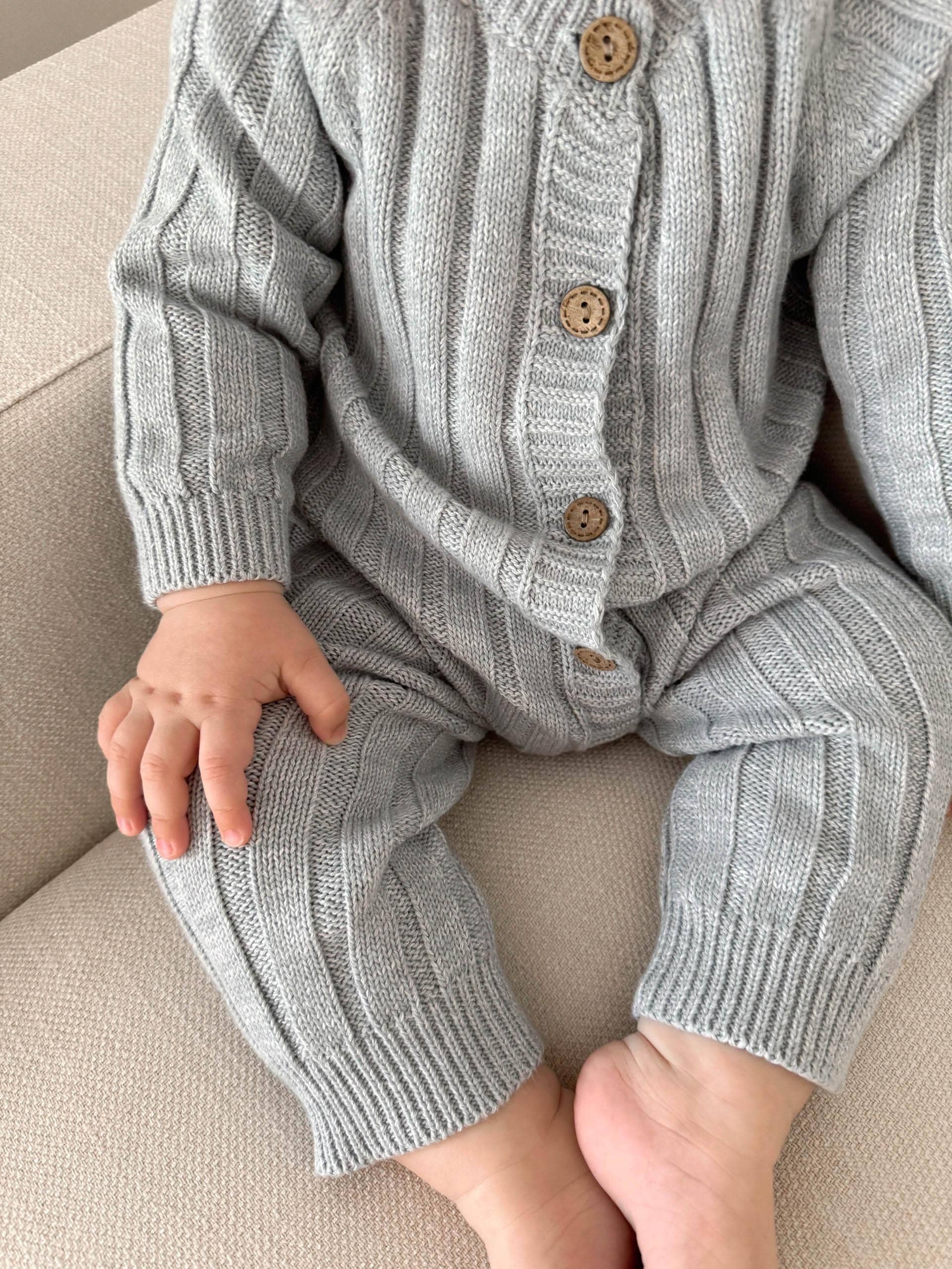 Milo Jumpsuit: Heathered blue