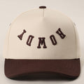 ROWDY Upside Down Embroidered Two-Tone Trucker Hat