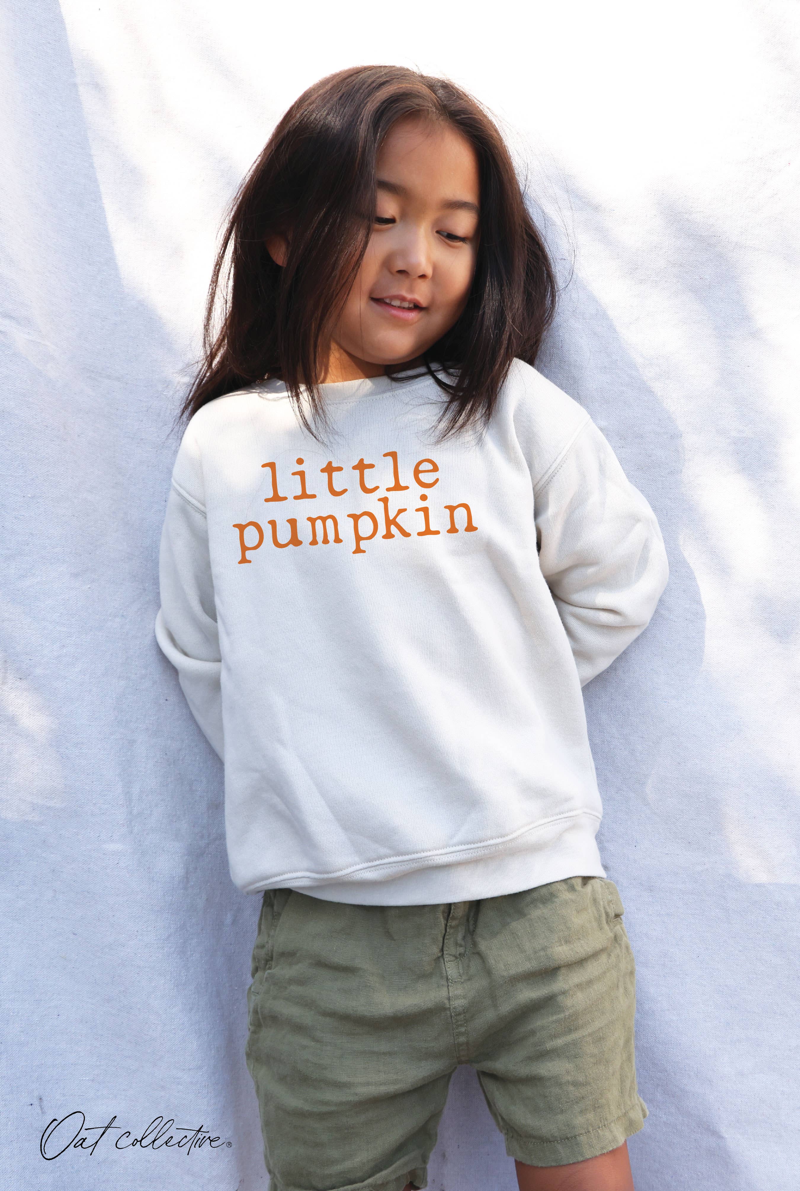 LITTLE PUMPKIN Toddler Graphic Sweatshirt: AUTUMN LEAF / 4T