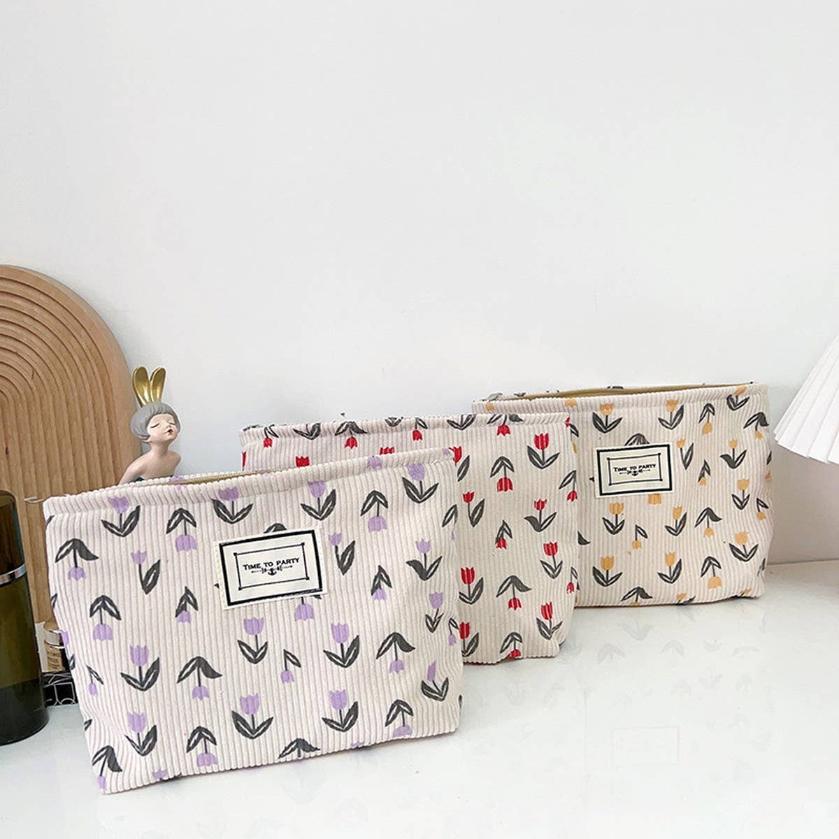 PORTABLE TRAVEL STORAGE BAG MAKEUP BAG_CWAB1223: Orange / (OS) 2