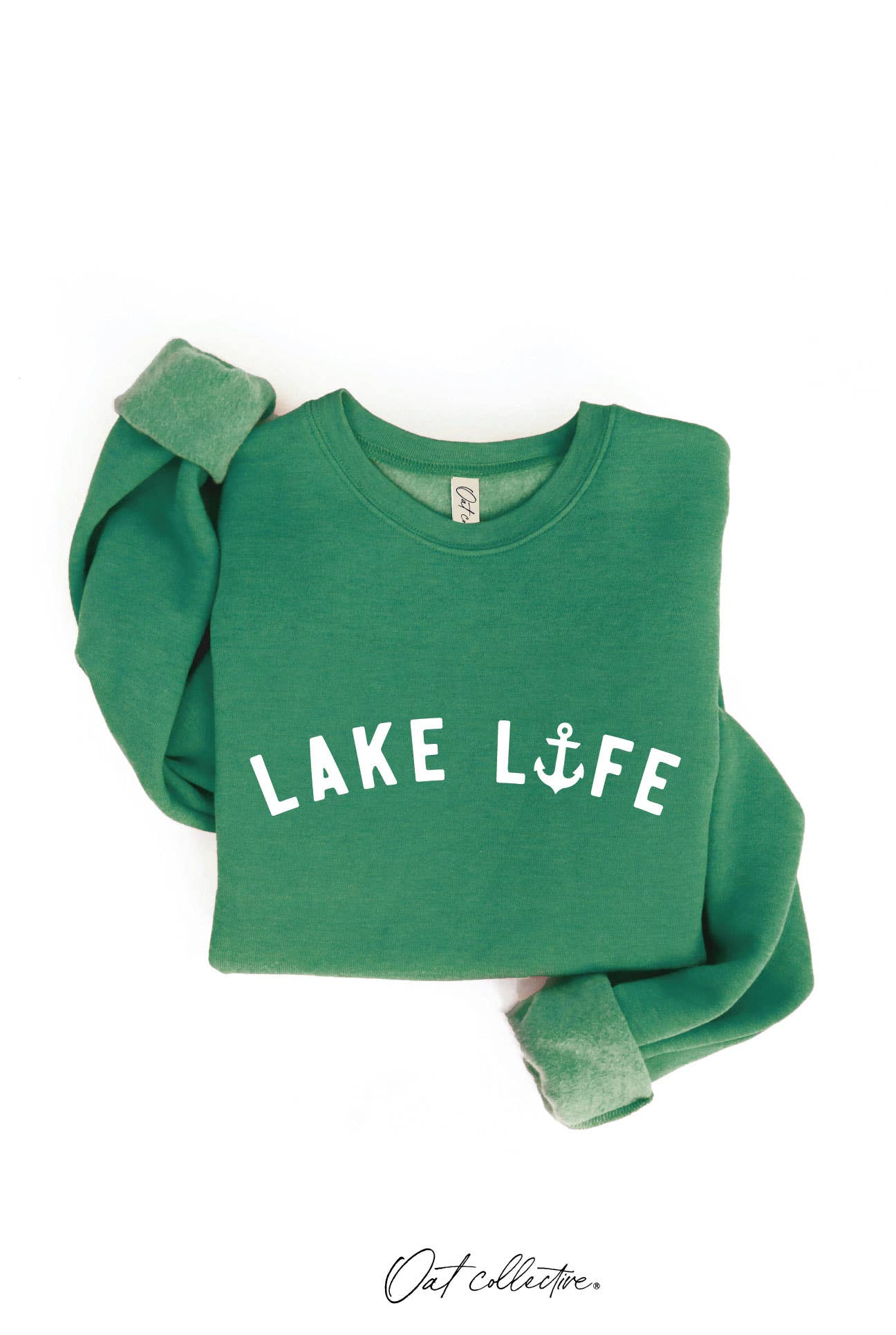 LAKE LIFE Graphic Sweatshirt: DARK H.SAGE / XL