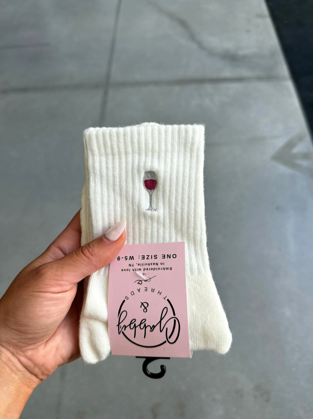Wine Glass Grip Socks