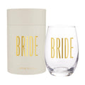 Gold Foil Stemless Wine Glass - Bride: Material