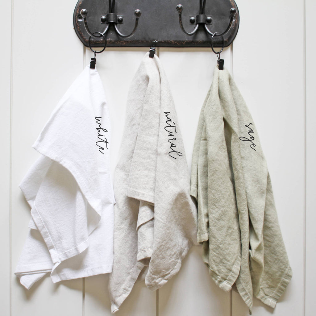 Custom City Love Tea Towel: White