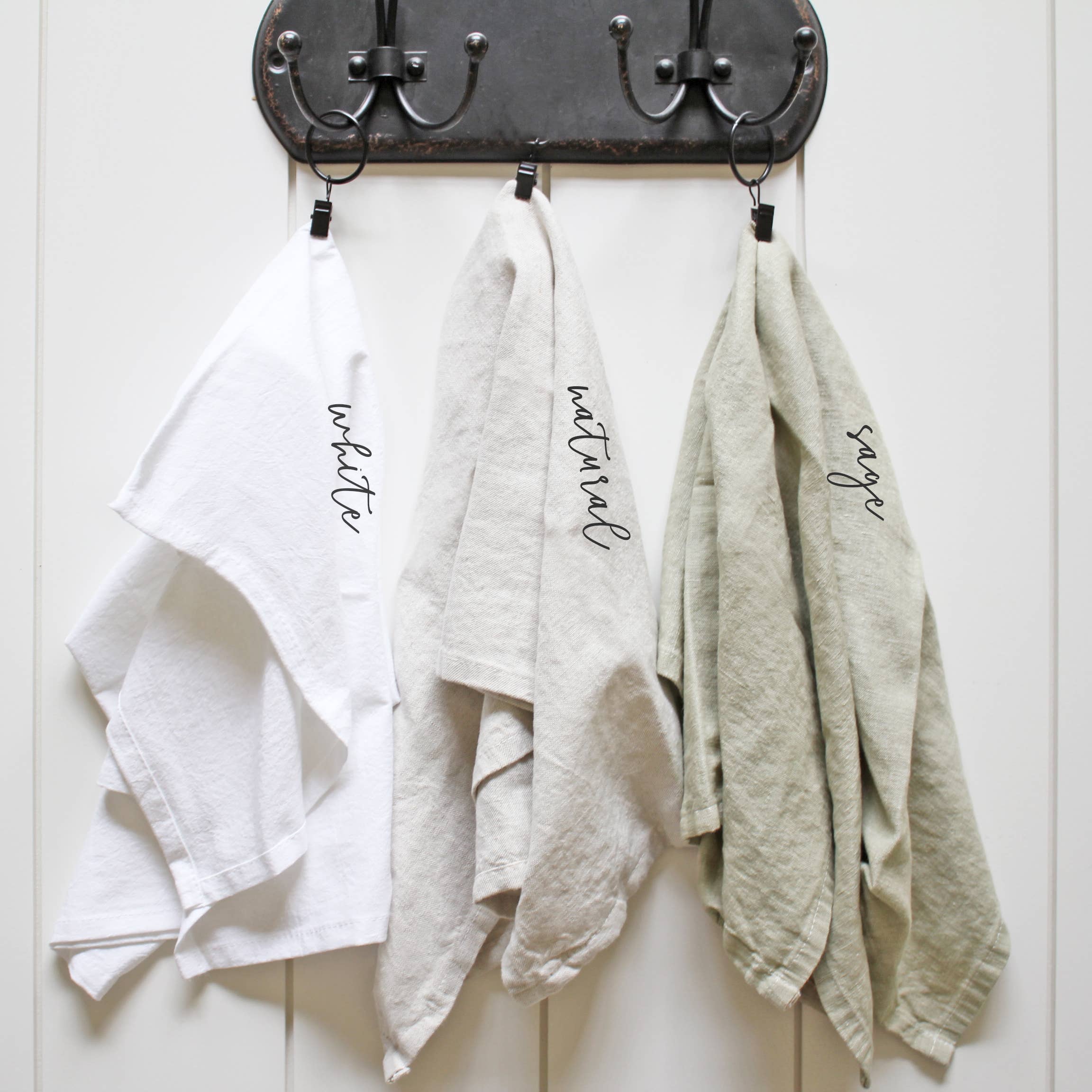 Custom City Love Tea Towel: White