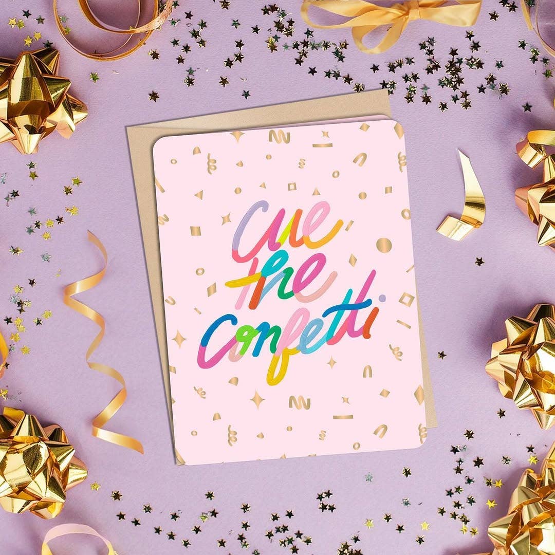 Cue the Confetti Colorful Congratulations Card