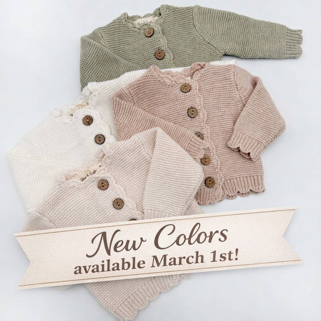 Baby Sophia Sweater: Champagne pink / 12-18 months