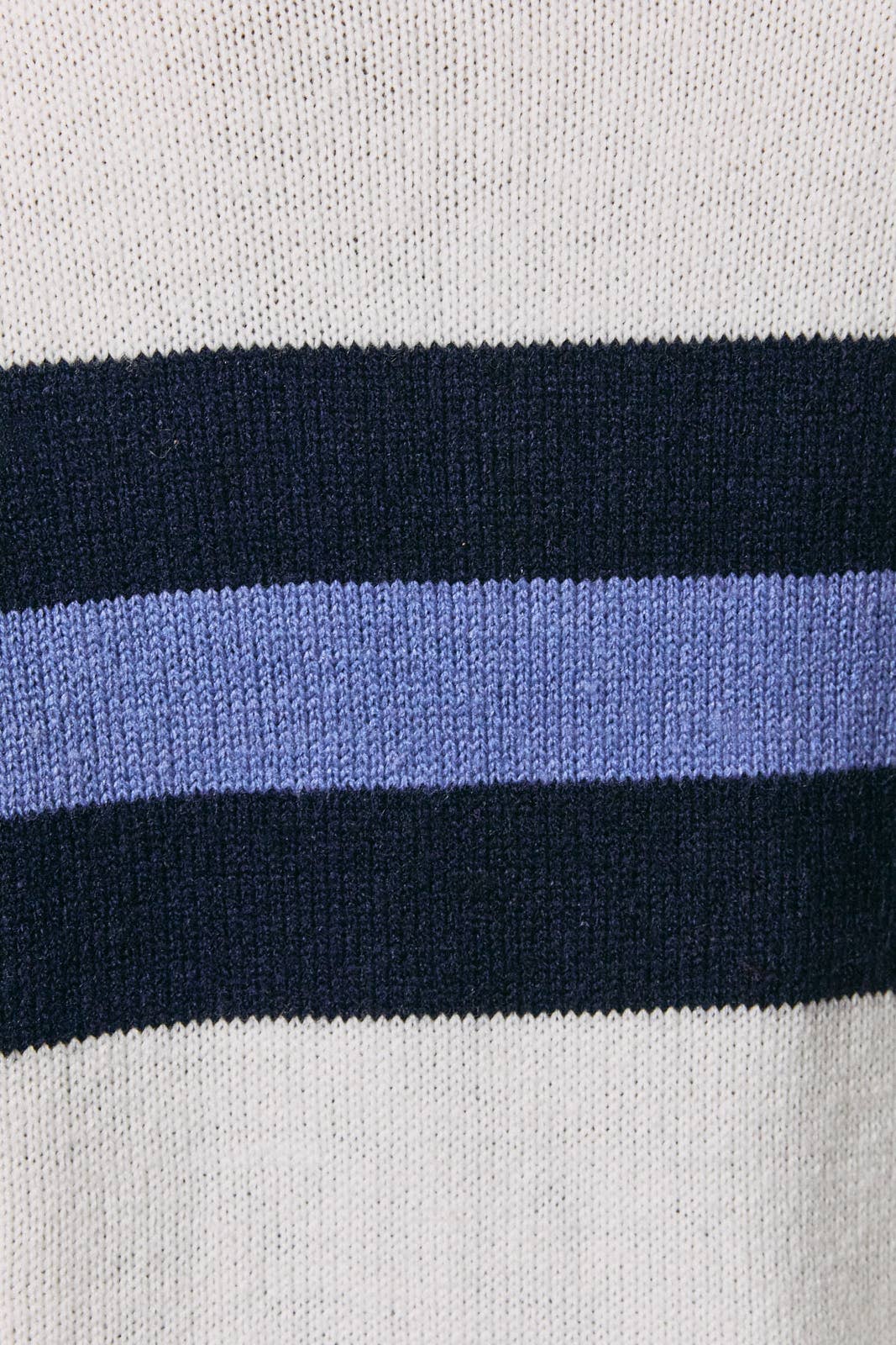 RUGBY KNIT SWEATER TOP: WHITE-DUSTY BLUE / S