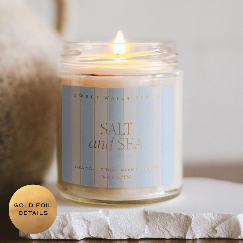Salt and Sea 9 oz Soy Candle - Home Decor & Gifts