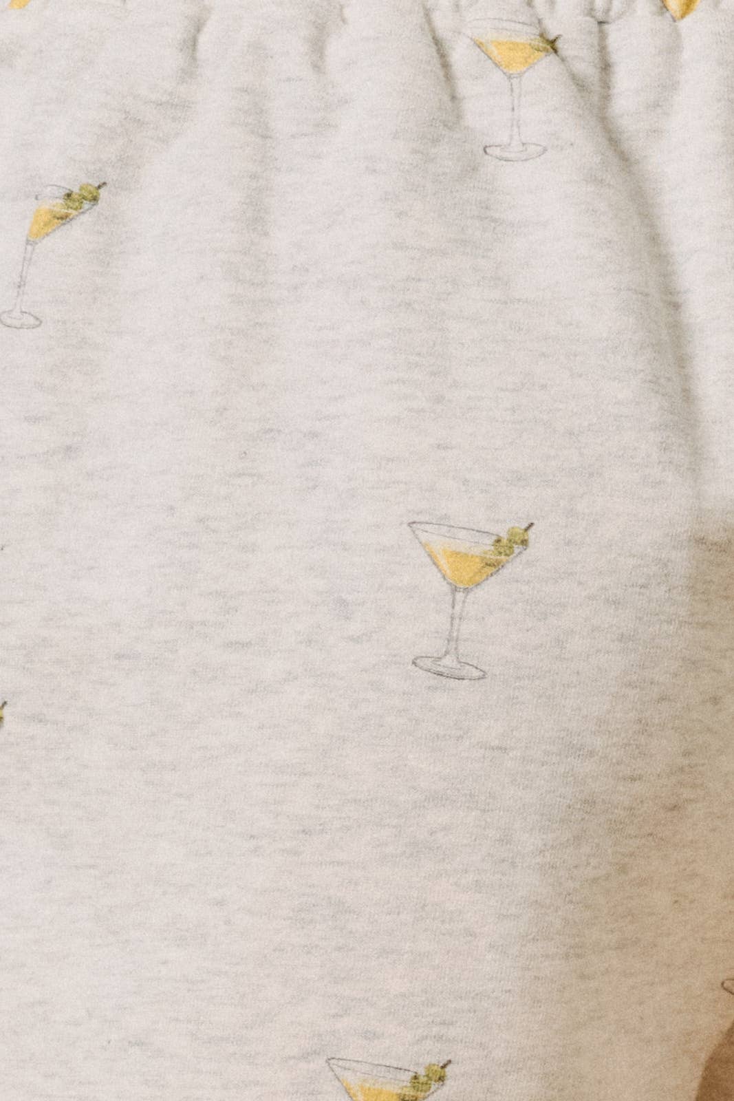 HIGH RISE COCKTAIL ALL OVER PRINT SWEATSHORT
