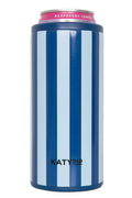 Light Blue and Navy Can Insulator: Light Blue and Navy