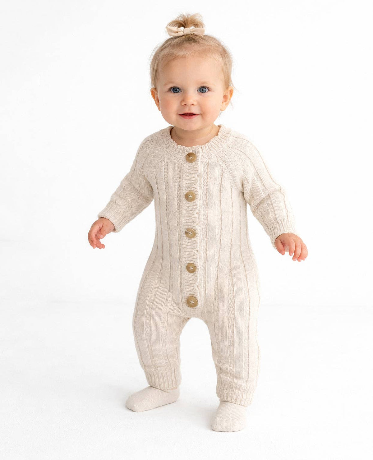 Mila Oatmilk Jumper Set: 3pc Set / Newborn (NB)