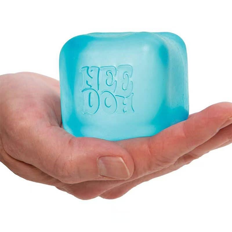 Nice Cube Jellyfish Squishy Sensory Stress Relief Toys in Box Squeeze Fidget Toy: Blue cube / 1 pc